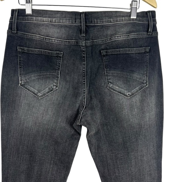 DRIFTWOOD Jackie Black Embroidered Hem Stretch Skinny Jeans Mid-Rise Size 32 - Picture 3 of 7